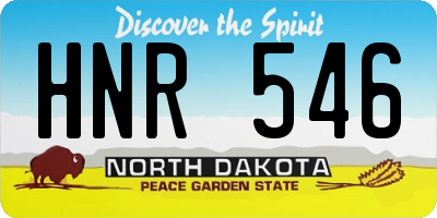 ND license plate HNR546