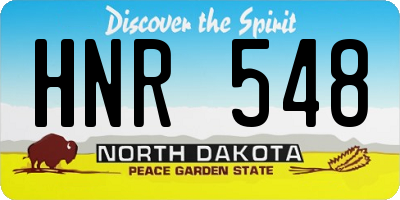 ND license plate HNR548