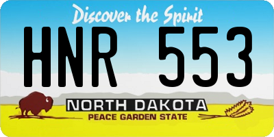 ND license plate HNR553