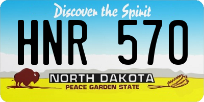 ND license plate HNR570