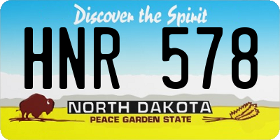 ND license plate HNR578