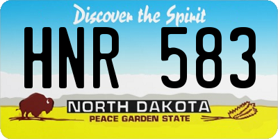 ND license plate HNR583