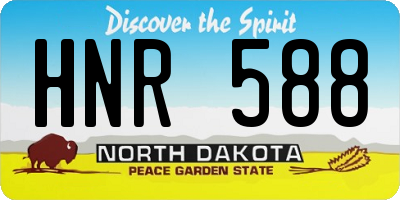 ND license plate HNR588