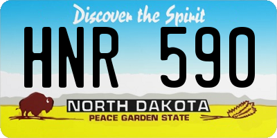 ND license plate HNR590