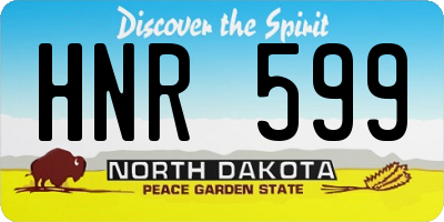ND license plate HNR599