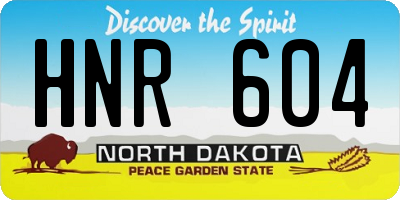 ND license plate HNR604