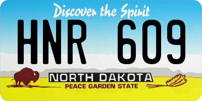 ND license plate HNR609