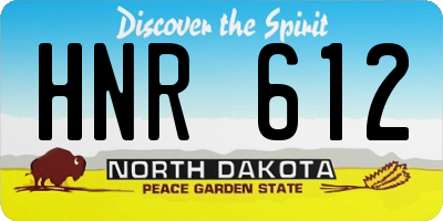 ND license plate HNR612