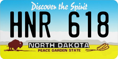 ND license plate HNR618
