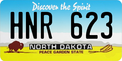 ND license plate HNR623
