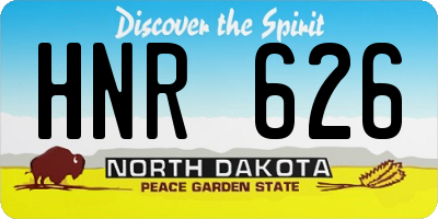 ND license plate HNR626