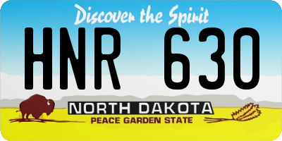 ND license plate HNR630