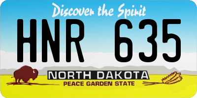 ND license plate HNR635