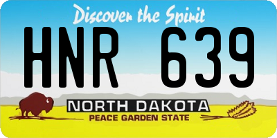 ND license plate HNR639