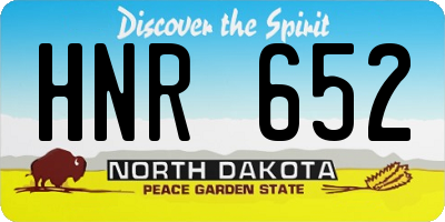 ND license plate HNR652