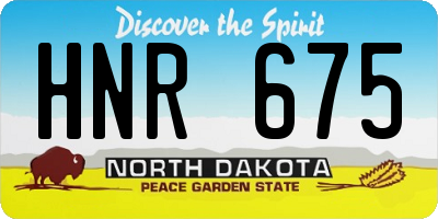 ND license plate HNR675