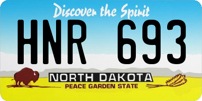 ND license plate HNR693