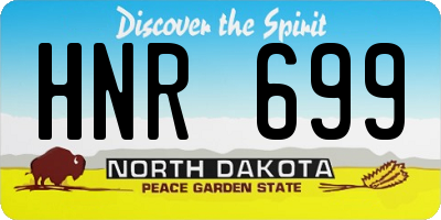 ND license plate HNR699