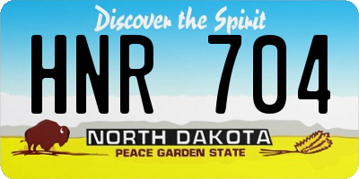 ND license plate HNR704
