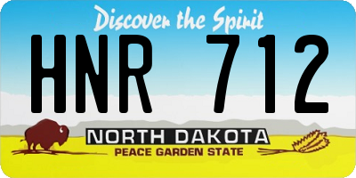 ND license plate HNR712
