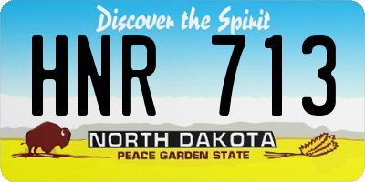 ND license plate HNR713