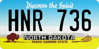 ND license plate HNR736