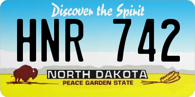 ND license plate HNR742