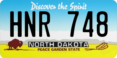 ND license plate HNR748