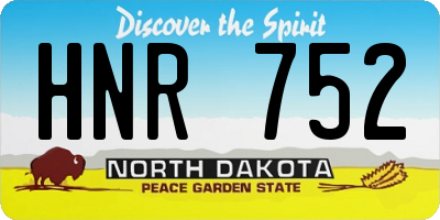 ND license plate HNR752