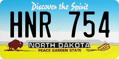 ND license plate HNR754