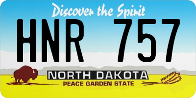 ND license plate HNR757
