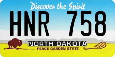 ND license plate HNR758