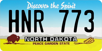 ND license plate HNR773