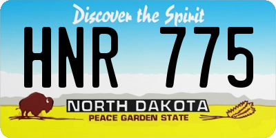ND license plate HNR775