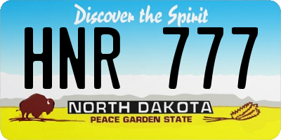 ND license plate HNR777