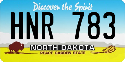 ND license plate HNR783