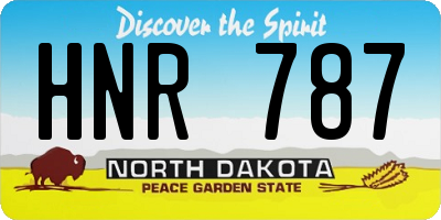 ND license plate HNR787