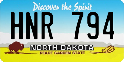 ND license plate HNR794