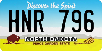 ND license plate HNR796