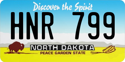 ND license plate HNR799