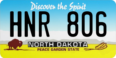 ND license plate HNR806