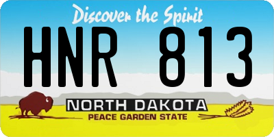 ND license plate HNR813