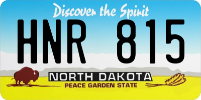 ND license plate HNR815