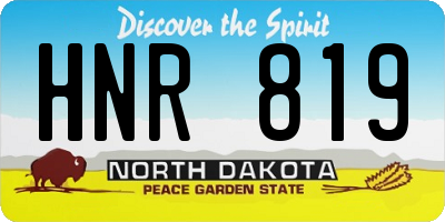 ND license plate HNR819