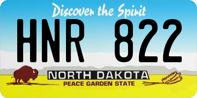 ND license plate HNR822