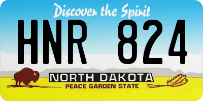 ND license plate HNR824