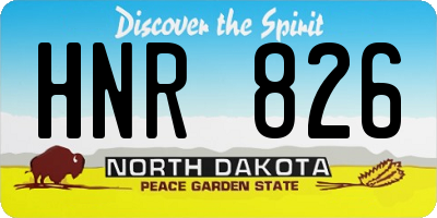 ND license plate HNR826