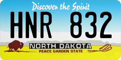 ND license plate HNR832