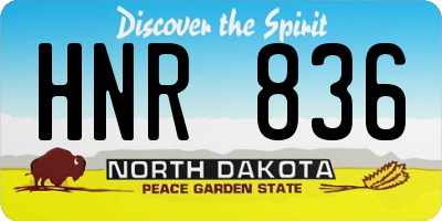 ND license plate HNR836