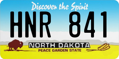 ND license plate HNR841